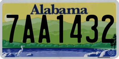 AL license plate 7AA1432