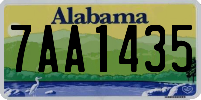 AL license plate 7AA1435