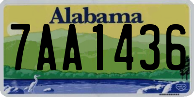 AL license plate 7AA1436