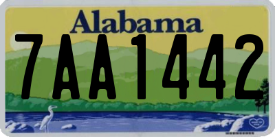 AL license plate 7AA1442