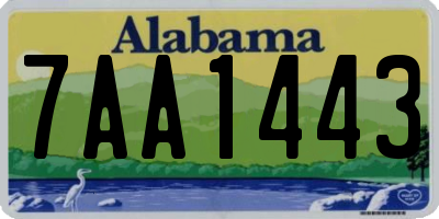 AL license plate 7AA1443