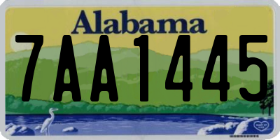 AL license plate 7AA1445
