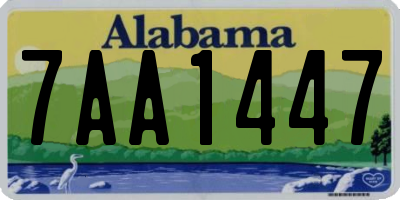 AL license plate 7AA1447