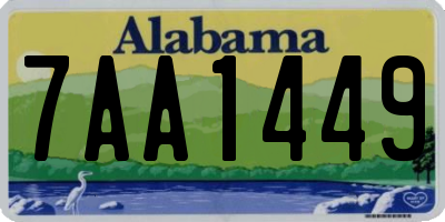 AL license plate 7AA1449