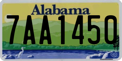 AL license plate 7AA1450