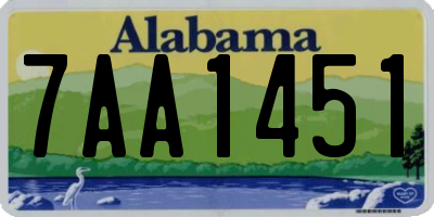 AL license plate 7AA1451