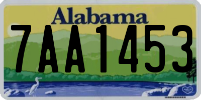 AL license plate 7AA1453