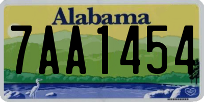 AL license plate 7AA1454
