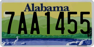 AL license plate 7AA1455