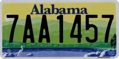 AL license plate 7AA1457