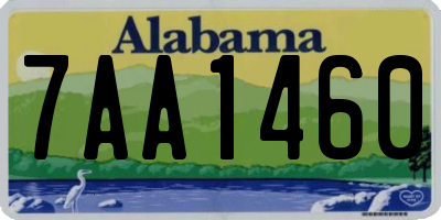 AL license plate 7AA1460