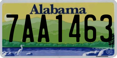 AL license plate 7AA1463