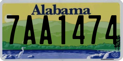 AL license plate 7AA1474