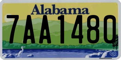 AL license plate 7AA1480