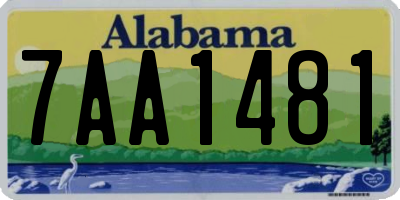 AL license plate 7AA1481