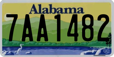 AL license plate 7AA1482
