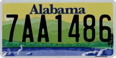 AL license plate 7AA1486