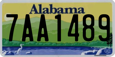 AL license plate 7AA1489
