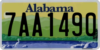 AL license plate 7AA1490
