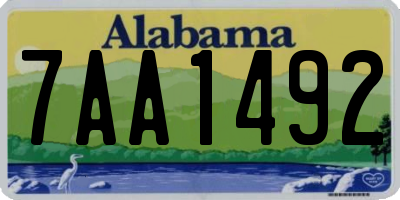 AL license plate 7AA1492