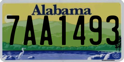 AL license plate 7AA1493