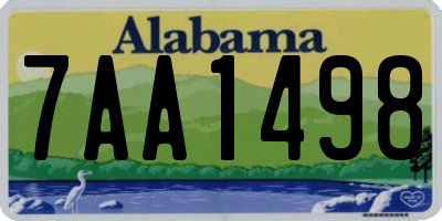 AL license plate 7AA1498