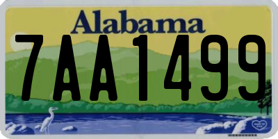 AL license plate 7AA1499