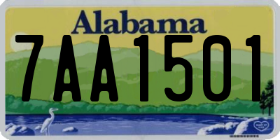 AL license plate 7AA1501