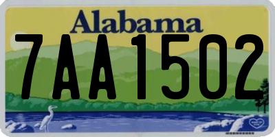 AL license plate 7AA1502