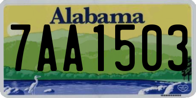 AL license plate 7AA1503