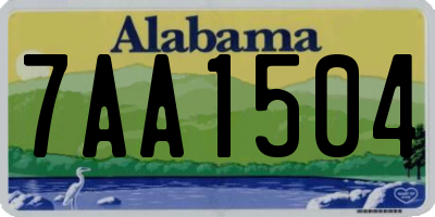 AL license plate 7AA1504