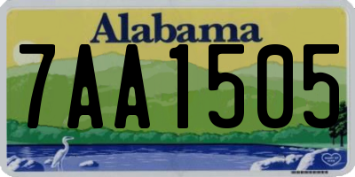 AL license plate 7AA1505