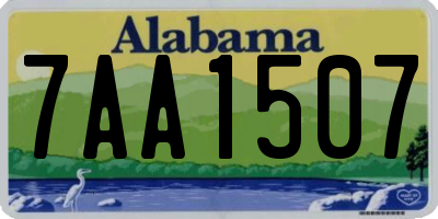 AL license plate 7AA1507