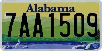 AL license plate 7AA1509
