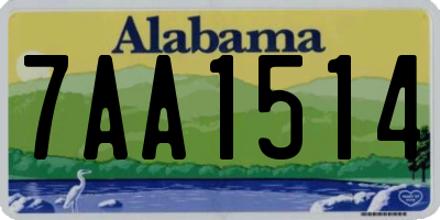 AL license plate 7AA1514