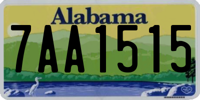 AL license plate 7AA1515