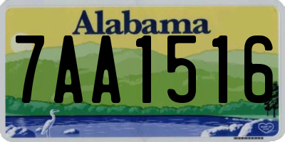 AL license plate 7AA1516