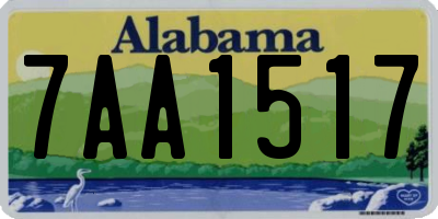 AL license plate 7AA1517