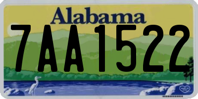 AL license plate 7AA1522