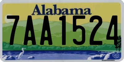 AL license plate 7AA1524