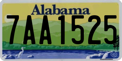 AL license plate 7AA1525