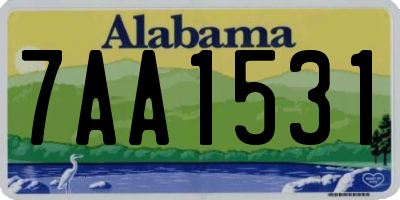 AL license plate 7AA1531