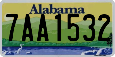 AL license plate 7AA1532