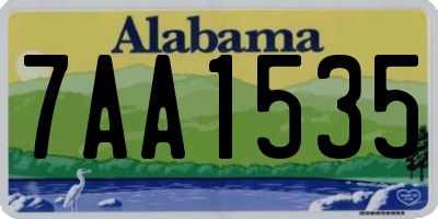 AL license plate 7AA1535