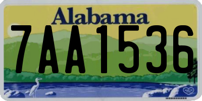AL license plate 7AA1536