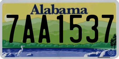 AL license plate 7AA1537