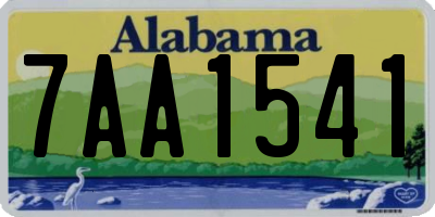 AL license plate 7AA1541