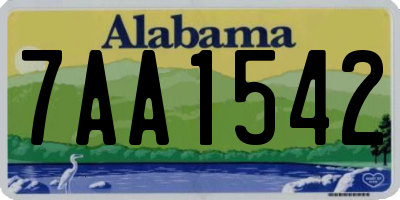 AL license plate 7AA1542