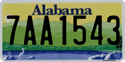 AL license plate 7AA1543