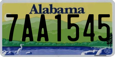 AL license plate 7AA1545